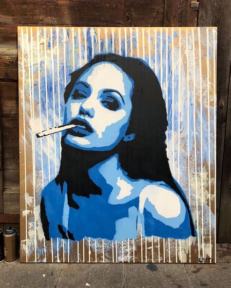 Angelina Jolie Stencil Art Graffiti by Leiti Stencil Graffiti, Stencil ...