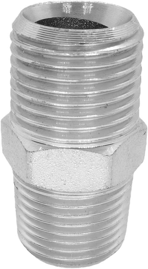 Cdqbwkjgfj Pcs X Male Npt Hex Nipple Plated Steel Hydraulic