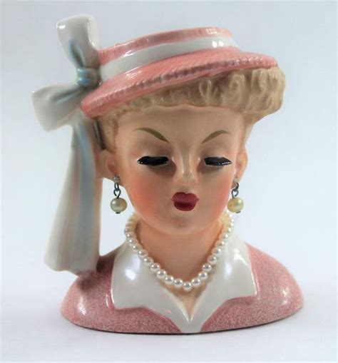 Vintage Napco Lady Head Vase Planter C B I Love Lucy Lucille