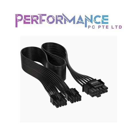 CORSAIR 600W PCIe 5.0 / Gen 5 12VHPWR Type-4 12 Pin to 2x8 Pin PSU ...