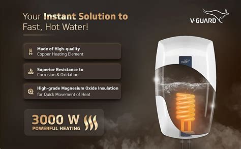 Buy V Guard Zio Instant Water Geyser 3 Litre 3000 W Heating White