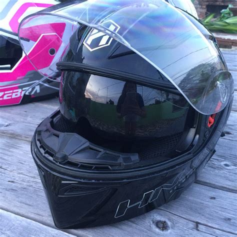 HNJ Black Helmet Large, Motorbikes, Motorbike Parts & Accessories ...