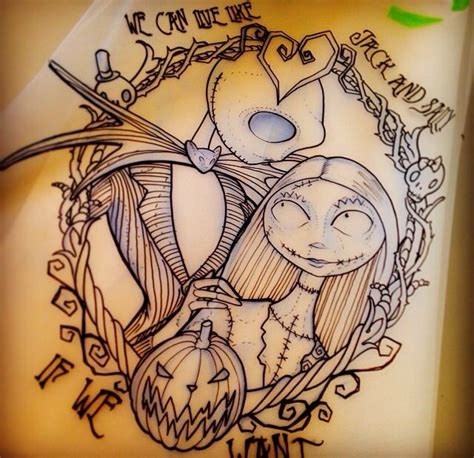 Jack And Sally Tattoo Drawings