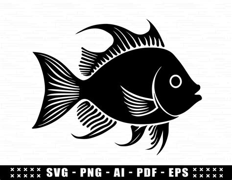 Fish Svg Cricut Fish Svg Files Easy Cut Fish Silhouette Etsy