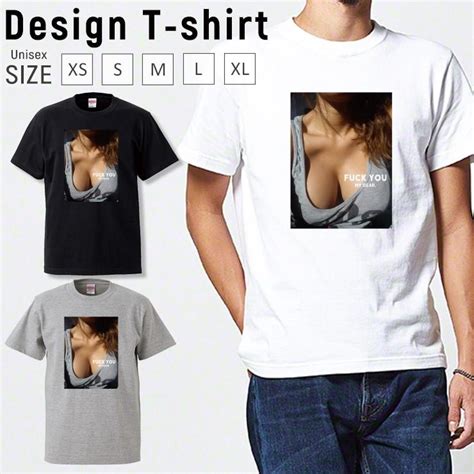 Tシャツ メンズ 半袖 ブランド ユニセックス sexy セクシー 胸 タンクトップ Fuck you ロゴ クルーネック プリントTシャツ 301 通販 Yahoo ショッピング