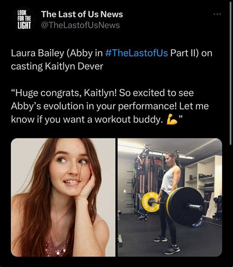 Laura Bailey Abby In The Last Of Us Part Ii On Casting Kaitlyn Dever