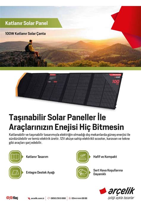 Arçelik Arclk fsb 100w Katlanabilir Solar Panel Fiyatı Yorumları