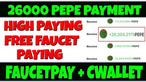 Pepe Payment Live Earn Free Pepe Coin High Paying Faucet