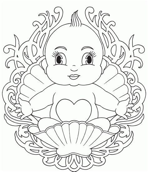 Newborn Baby Girl Coloring Pages Coloring Home