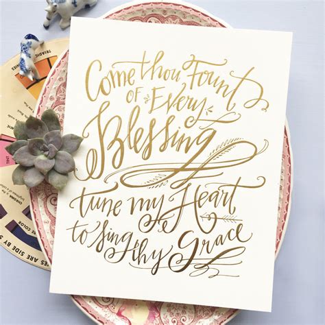 Come Thou Fount Print – Lindsay Letters