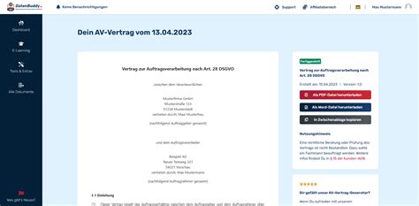 Av Vertrag Generator Nach Dsgvo Avv Einfach Selber Erstellen