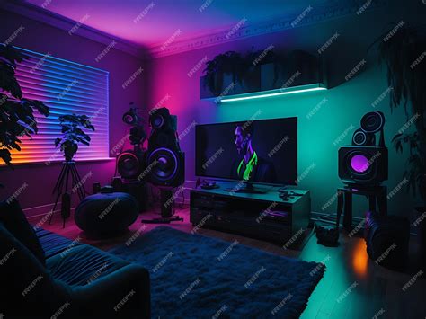 Premium AI Image | RGB room setup