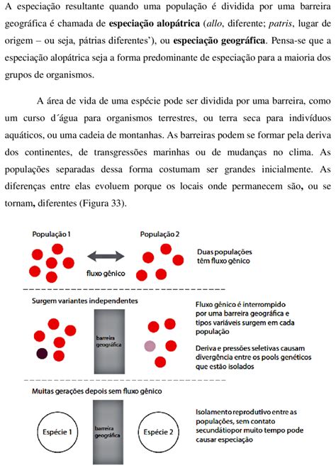 Especiação Alopatrica - Especiacao Alopatrica Questão A Imagem Ilustra Os Processos De