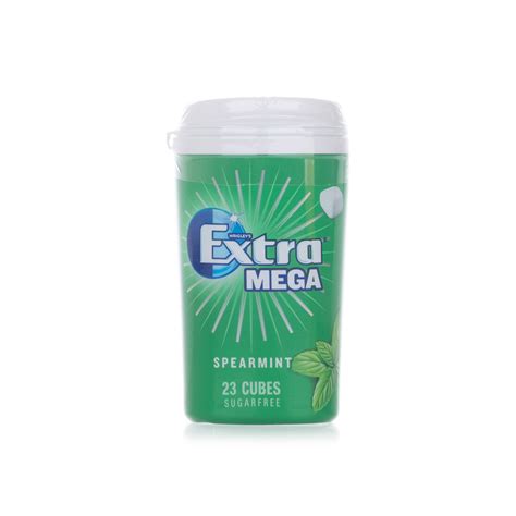 Wrigleys Extra Mega Spearmint Chewing Gum Sugar Free Bottle 51 5g