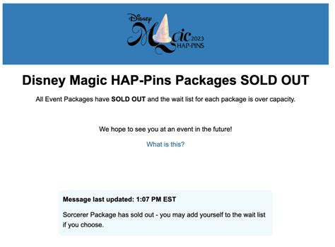 Disney Magic HAP-Pins 2023 Pin Trading Event Sold Out - WDW News Today