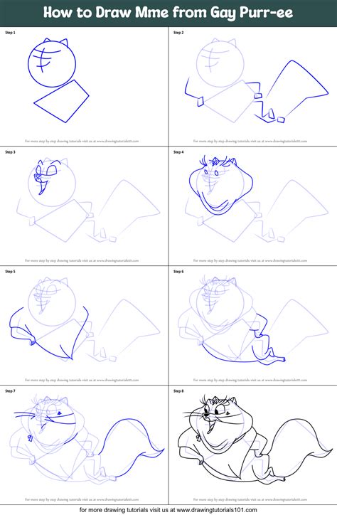 How To Draw Mme From Gay Purr Ee Gay Purr Ee Step By Step Drawingtutorials