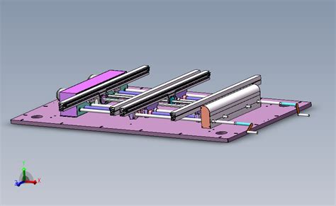 双轨道输送带solidworks 2012模型图纸下载 懒石网