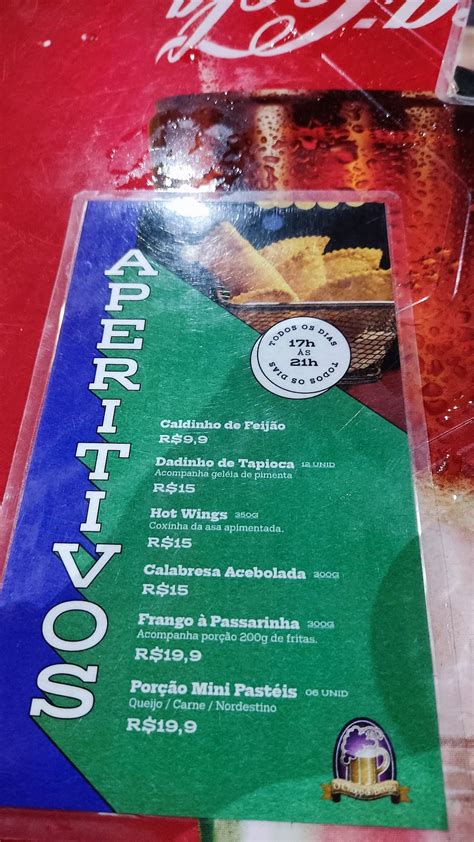 Menu em O Chopp do Bixiga pub Bar Fortaleza Rua Dragão do Mar