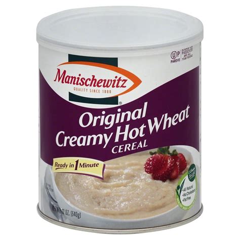 Manischewitz Hot Wheat Cereal Creamy 12 Oz