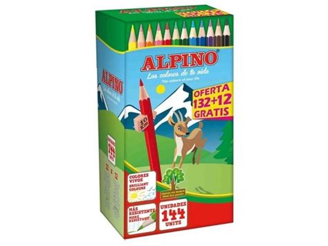 Pack Escolar de Lápis de Cor ALPINO 132 12 Unidades Worten pt