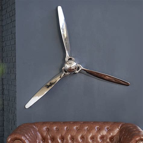 Hélice d avion pour décoration murale en aluminium 60 cm