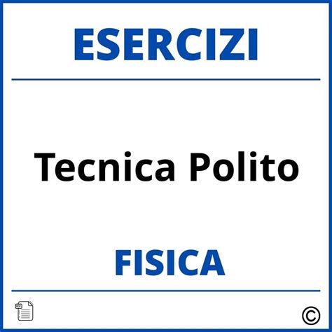 Esercizi Fisica Tecnica Polito