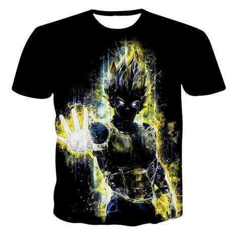 Vegeta Ssj2 Ki Blast Attack Black T Shirt • Supersaiyanshop