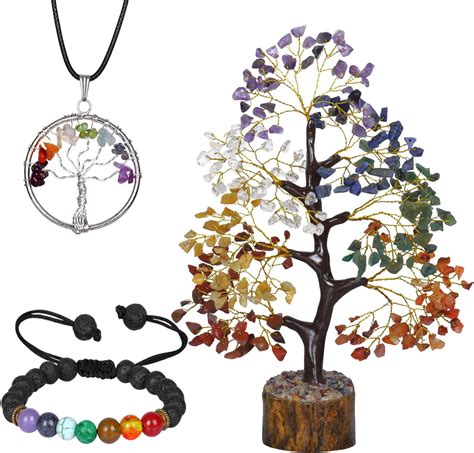 Amazon YATSKIA Seven Chakra Tree Crystal Tree Of Life House