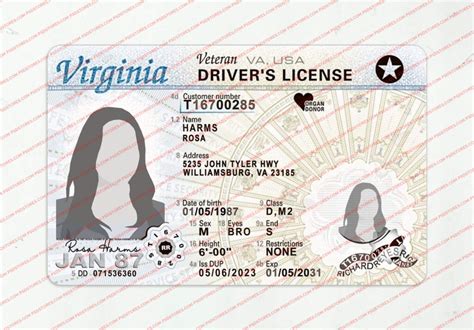 Virginia Driver License Template V2 Psd Stores