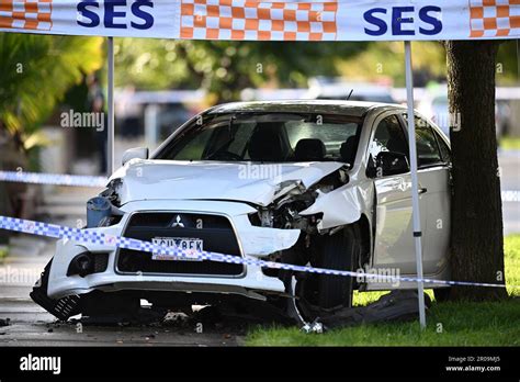 Victoria Police At A Crime Scene Outside A Home On Grange Terrace At