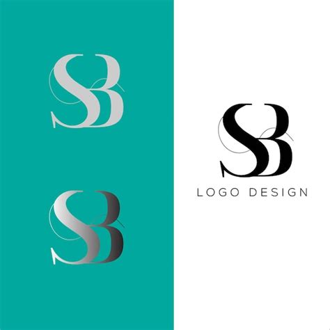 Logotipo Da Letra Inicial Sb Vetor Premium