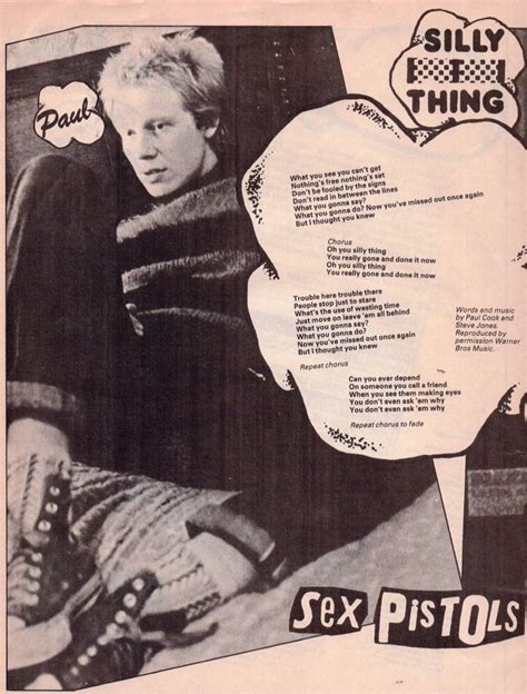 Silly Thing SexPistols Swindle Punk Sex Pistols How To Apologize