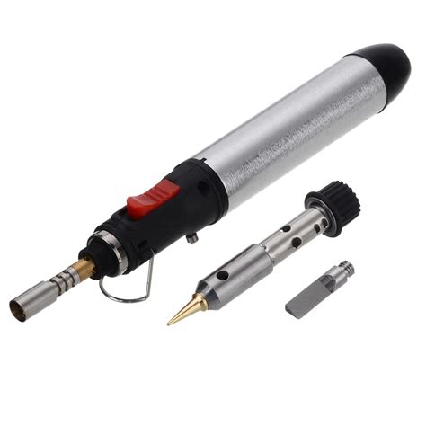 Set Gas Soldering Iron Heat Gun Flame Butane Cordless Welding Pen