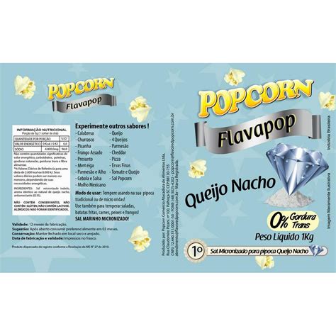 Flavapop Original De Cinema Queijo Nacho Micronizado Popcorn