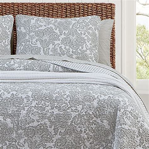 Tommy Bahama Quilt Set Reversible Cotton Bedding With Matching Shams Lightweight Home Decor For