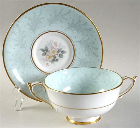 Ferndale Footed Cream Soup Bowl Saucer Set By Paragon Replacements