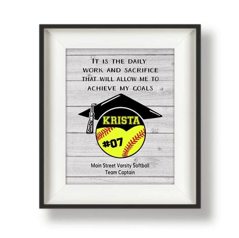 Senior Gifts Softball Softball Team Gift Graduation - Etsy