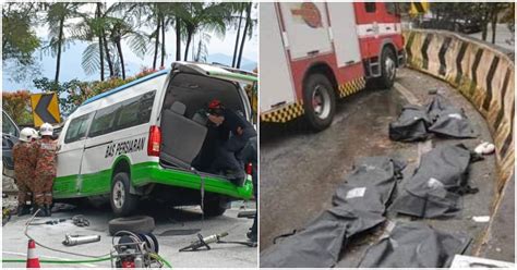 6 Maut Van Dinaiki Terbabas Rempuh Penghadang Jalan Ketika Turun