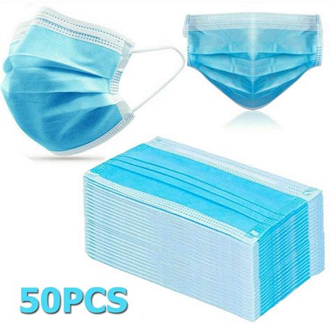 Cheap 50pcs Disposable Mouth Mask 3 Layer Earloop Face Masks For Safety