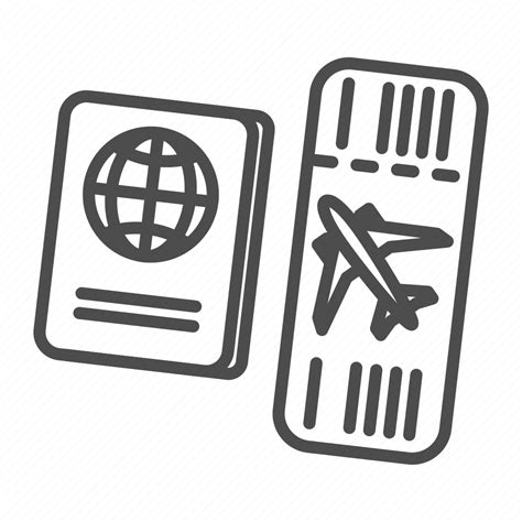 Airplane Id Passport Plane Ticket Travel Vacation Icon Download On Iconfinder