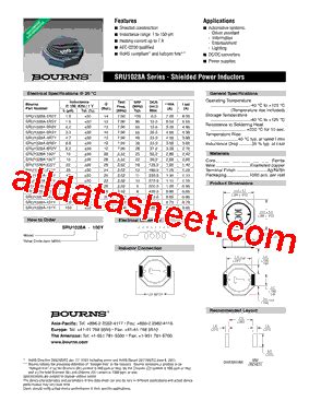 SRU1028A Datasheet PDF Bourns Electronic Solutions