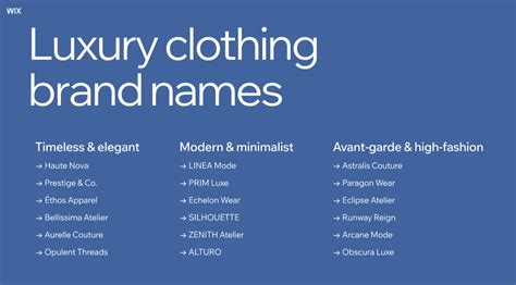clothing brand  ideas