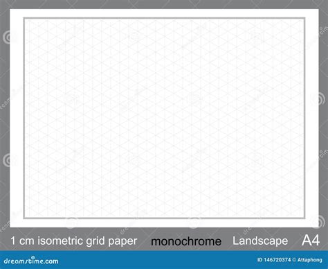 1 Cm A4 Isometric Grid Paper Isometric Grid Vector Isometric Grid Graph