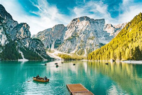 Solve Pragser Wildsee Italy Jigsaw Puzzle Online With 96 Pieces