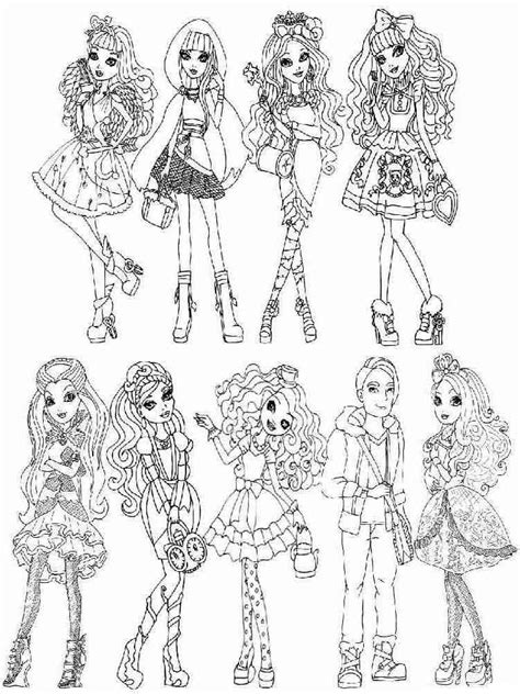 Ever after high coloring pages