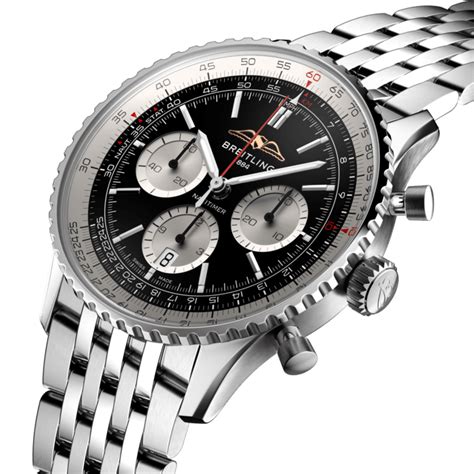 Navitimer B01 Chronograph 43 Stainless steel - Black AB0138211B1A1 ...