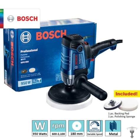 Jual Bosch GPO 950 Polisher Mesin Poles Mobil 7 Inch 950 W Shopee