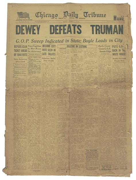 Lot Detail - ''Dewey Defeats Truman'' Newspaper -- The Most Famous ...