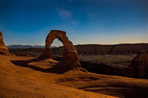 Delicate Arch at Night Arches National Park Utah | Etsy