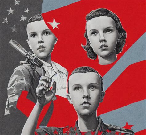 Millie Bobby Brown Propaganda Poster Revolution Stable Diffusion